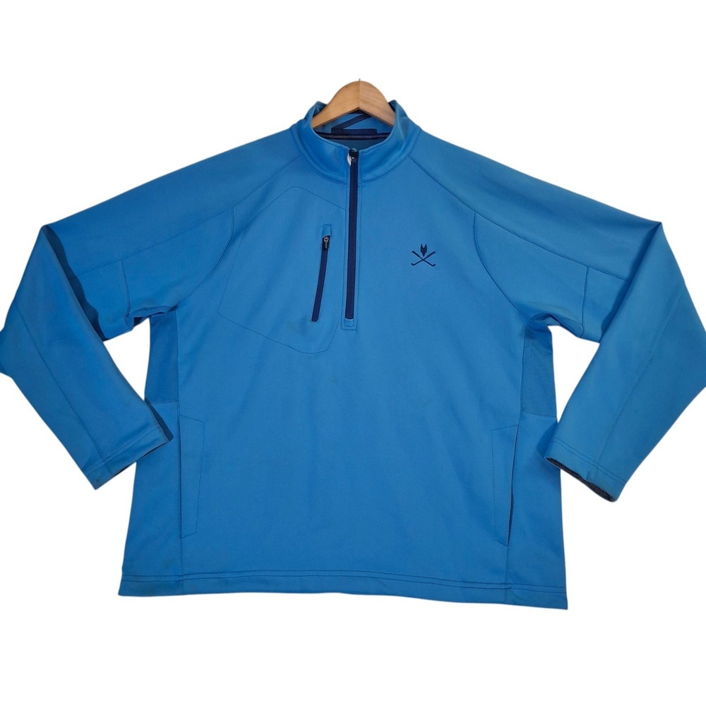Zero Restriction Quarter Zip Golf Performance Pullover Men's XL Blue